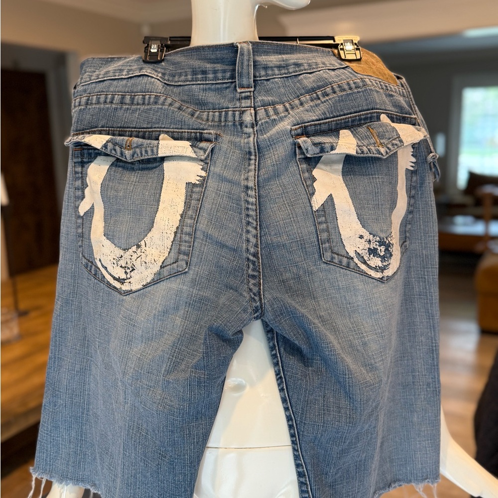 True Religion Blue Denim Shorts